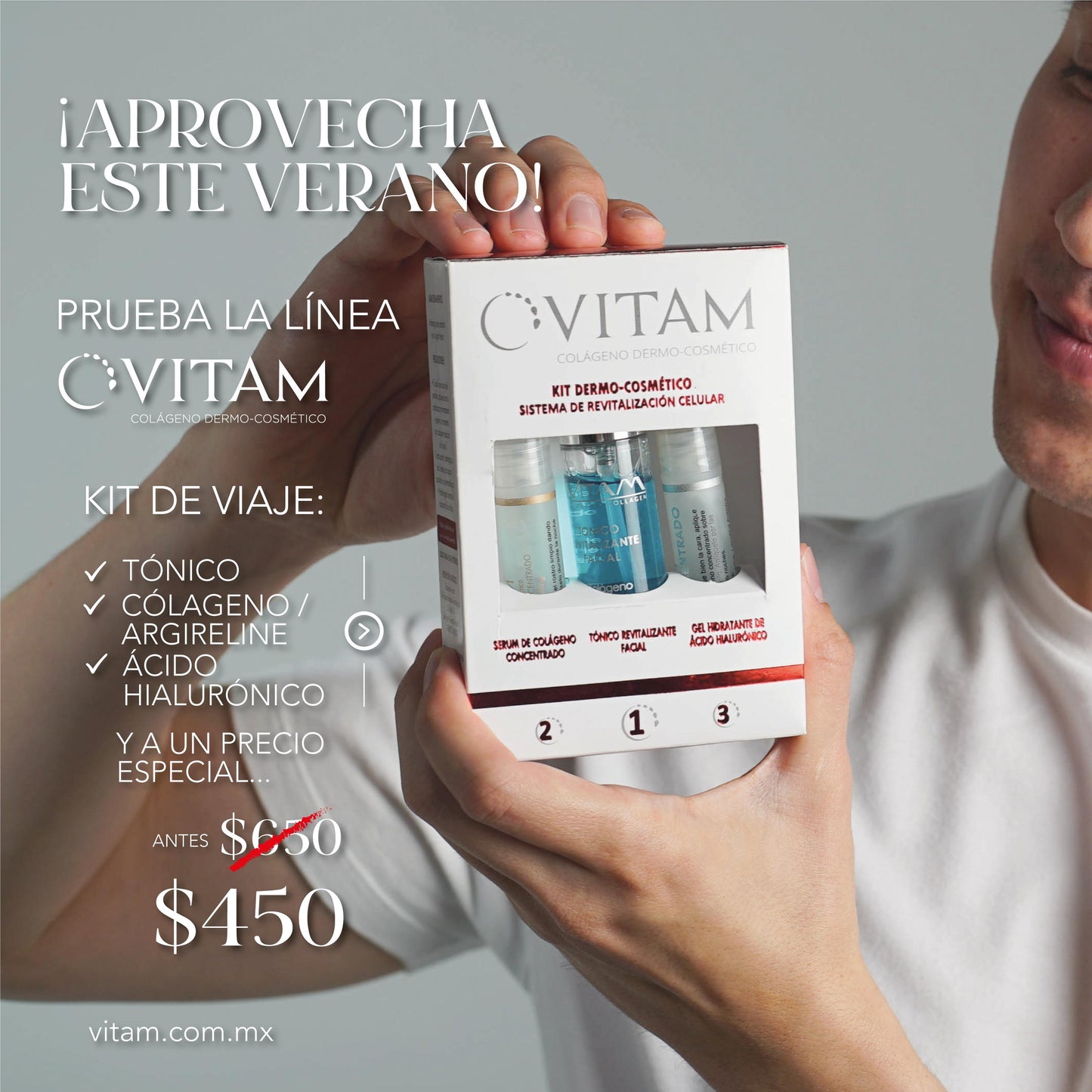 Kit de viaje con Colageno  25% descuento